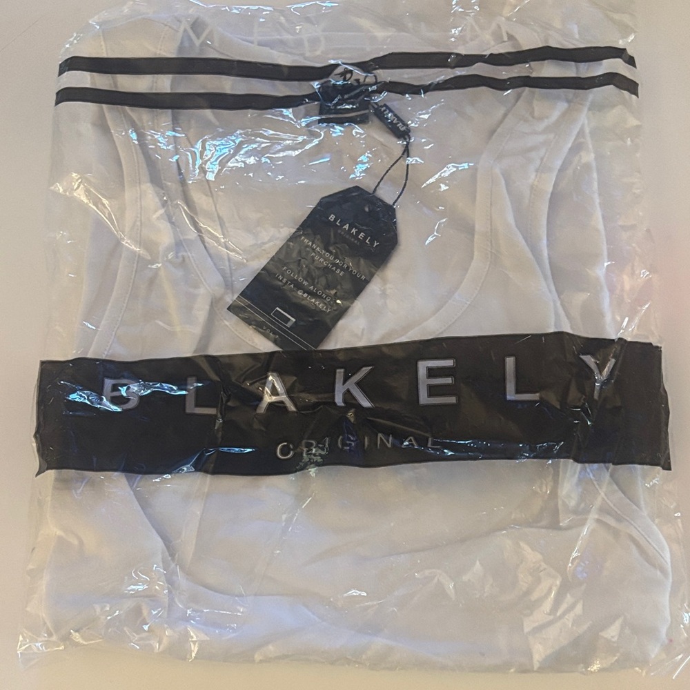 NWT Blakely Original Men's Classic White Tank Top#184